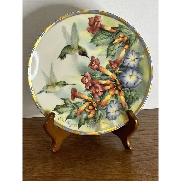 Set of 7 Lenox by Catherine McClung Nature's Collage Bird Plates 8” - Picture 4 of 15